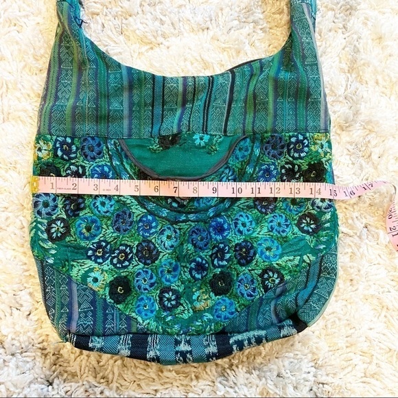 No Brand | Bobo Style Crossbody Green Embroidered Bag - Picture 14 of 16